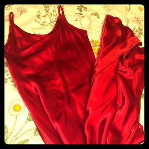 Silk satin bias cut gown